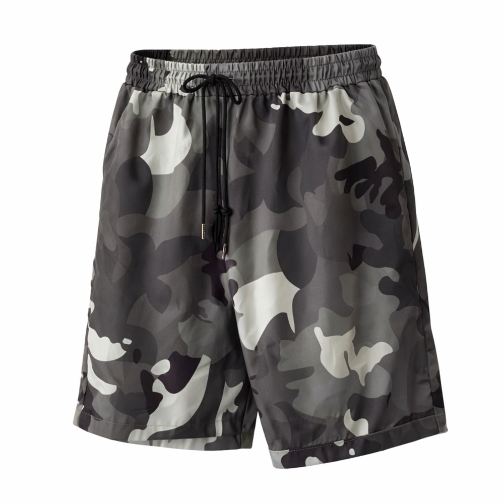 SHEIN 3XL Green Camouflage Print Drawstring Shorts Men's Plus Size NIB